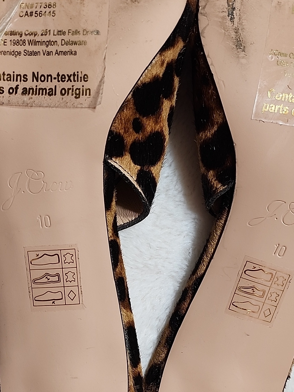 J.Crew Layla slingback Mary Jane heels in leopard calf hair 10 - Picture 11 of 16